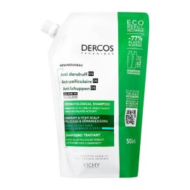 Vichy Dercos Anti-Dandruff DS Eco Refill, Ανταλλακτικό Σαμπουάν κατά της Πιτυρίδας για Κανονικά & Λιπαρά Μαλλιά, 500ml