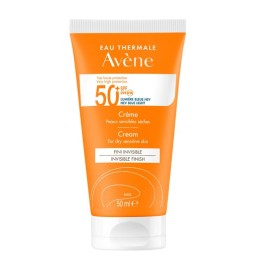 Avene Cream SPF50+, Αντηλιακή Κρέμα Προσώπου για Ξηρό & Ευαίσθητο Δέρμα 50ml.