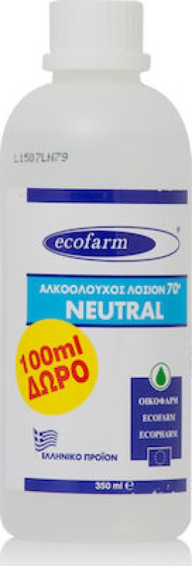 Ecofarm Αλκοολούχος Λοσιόν 70° Neutral 350ml