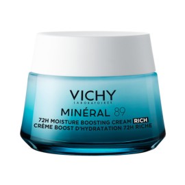 Vichy Mineral 89 72h Moisture Boosting Cream Rich Ενυδατική Κρέμα Προσώπου με Πλούσια Υφή, 50ml
