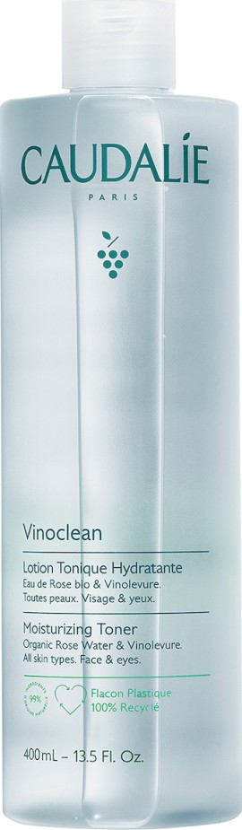 Caudalie Vinoclean Lotion Tonique Hydratante, Ενυδατική Καθαριστική Λοσιόν 400ml