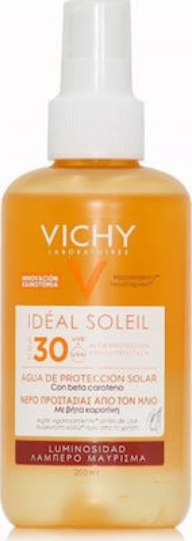 VICHY Ideal Soleil Αντηλιακό Νερό Προστασίας - Λαμπερό Μαύρισμα SPF30 200ml