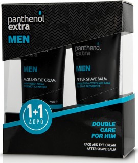 Medisei Set Panthenol Extra Men Face & Eye Cream, Κρέμα Προσώπου 75ml + Δώρο Panthenol Extra Men After Shave Balm, Ενυδατικό After Shave Balm 75ml