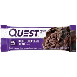 QuestBar Protein Bar Double Chocolate Chunk, Μπάρα με Διπλή γεύση Σοκολάτας 60gr