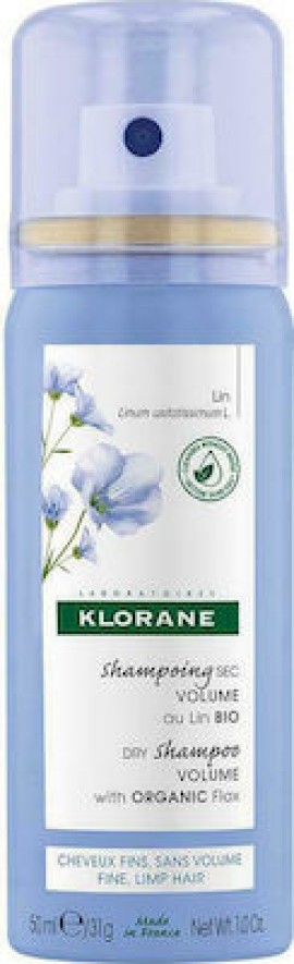 Klorane Linum Dry Shampoo Volume, Σαμπουάν για Όγκο με Λινάρι Βιολογικό 50ml