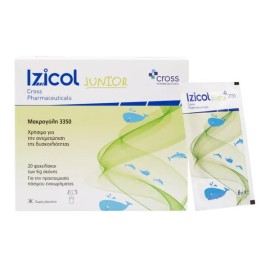 Cross Pharmaceuticals Izicol Junior Υπακτικό για την Αντιμετώπιση της Παιδικής Δυσκοιλιότητας, 20 sachets x 6gr
