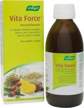 A.Vogel Vita Force, Φυτικό Συμπλήρωμα Διατροφής Πολυβιταμινούχο Σιρόπι από Φρούτα & Δημητριακά για Ενέργεια 200ml