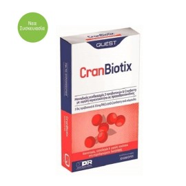 Quest Cran Biotix Προβιοτικά και Cranberry για Πεπτικό & Ουροποιητικό Σύστημα, 30 Κάψουλες