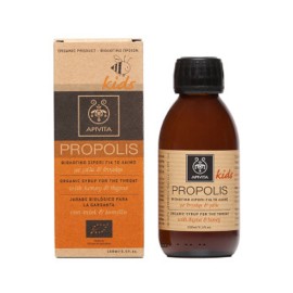 Apivita Propolis Kids Organic Syrup, Παιδικό Βιολογικό Σιρόπι για το Λαιμό με Μέλι & Θυμάρι 150ml