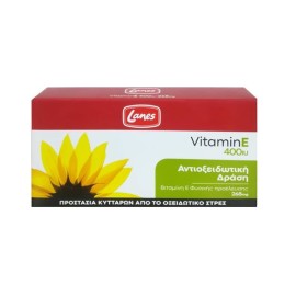 Lanes Vitamin E 400iu 268mg Συμπλήρωμα Διατροφής με Αντιοξειδωτική Δράση, Βιταμίνη Ε Φυσικής Προέλευσης, 30caps