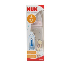 NUK - First Choice+ Disney Winnie Μπιμπερό PP Θηλή Σιλικόνης (0-6m) με Δείκτη Ελέγχου Θερμοκρασίας 300ml