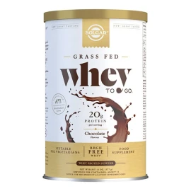 Solgar Whey to Go Protein Powder Chocolate, Υψηλής Βιολογικής Αξίας Πρωτεΐνη από Ορό Γάλακτος, με Γεύση Σοκολάτα 454gr