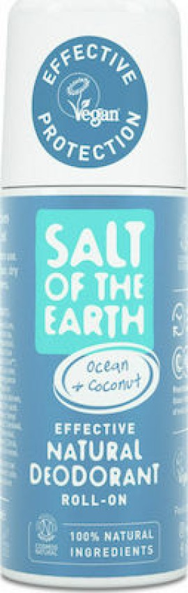 Salt Of The Earth Vegan Roll On, Ocean & Coconut, Φυσικό Αποσμητικό 75ml