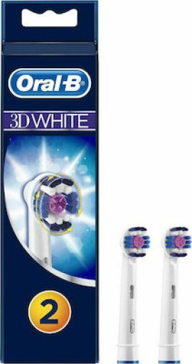 Oral-B 3D White Brush Heads, Ανταλλακτικές Κεφαλές Ηλεκτρικής Οδοντόβουρτσας 2τμχ