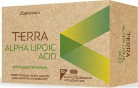 Genecom Terra Alpha Lipoic Acid Συμπλήρωμα Διατροφής με Άλφα Λιποϊκό Οξύ για Αντιοξειδωτική δράση, 30tabs
