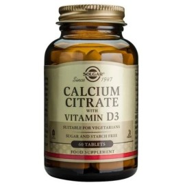 Solgar Calcium Citrate with Vitamin D3 250mg, 60tabs