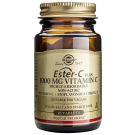 Solgar Ester C 1000mg, Συμπλήρωμα Διατροφής Βιταμίνη C για Ενίσχυση του Ανοσοποιητικού 30tabs