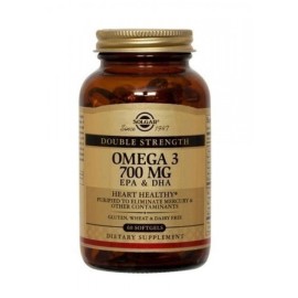 Solgar Omega 3 Double Strength, Συμπλήρωμα Διατροφής με Ωμέγα 3 Λιπαρά Οξέα για την Υγεία του Εγκεφάλου & του Καρδιαγγειακού Συστήματος, 30softgels