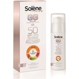 Solene Suncare Multi Step Perfection CC Face Cream SPF50, Αντηλιακή Κρέμα Προσώπου με SPF50 για ανοικτού τύπου επιδερμίδες 50ml