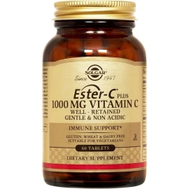 Solgar Ester C Plus 1000 mg, Συμπλήρωμα διατροφής με Βιταμίνη C, 60tabs