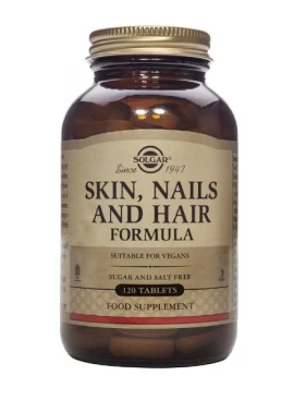 Solgar Skin, Nails & Hair Formula, Για την Υγεία των Μαλλιών, του Δέρματος & των Νυχιών, 120tabs