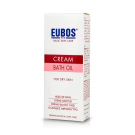 EUBOS Cream Bath Oil, Ελαιώδες Αφρόλουτρο για τον απαλό, βαθύ καθαρισμό & την περιποίηση του ξηρού δέρματος 200ml 