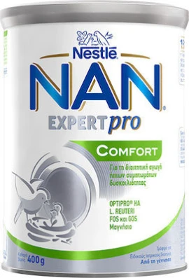 Nestle Nan Expert Pro Comfort, Γάλα για βρέφη με ήπια συμπτώματα δυσκοιλιότητας. Κατάλληλο από τη γέννηση έως τον 6ο μήνα 400gr