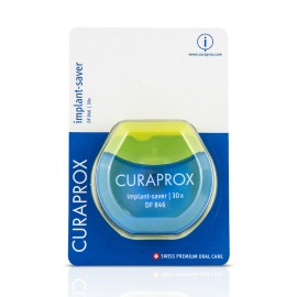 Curaprox DF 846 Implant Saver Floss, Οδοντικό Νήμα για Εμφυτεύματα, 30 τμχ