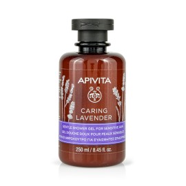 Apivita Caring Lavender Shower Gel, Απαλό Αφρόλουτρο για Ευαίσθητες Επιδερμίδες με Λεβάντα 250ml