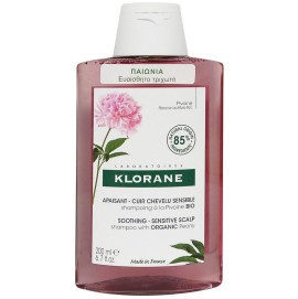 Klorane Soothing & Anti-Irritating Shampoo, Σαμπουάν με Παιωνία για το Ερεθισμένο και Ευαίσθητο Τριχωτό της Κεφαλής, 200ml