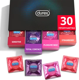 Durex Love Premium Collection Pack, Ποικιλία με Επιλεγμένα Προφυλακτικά σε Κασετίνα 30 προφυλακτικά
