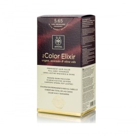 Apivita My Color Elixir 5.65 Light Brown Red Mahogany, Bαφή Μαλλιών- Καστανό Ανοιχτό Κόκκινο Μαόνι  (Βαφή 50ml & Γαλάκτωμα Ενεργοποίησης 75ml & Κρέμα Μαλλιών 2x15ml)