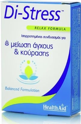 Health Aid Di-Stress Relax Formula, Βιταμίνες για Άγχος - Στρες - Κόπωση 30tabs