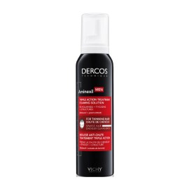 Vichy Dercos Aminexil Men Triple Action Treatment Foaming Solution, Aφρός τριπλής δράσης κατά της τριχόπτωσης χαρίζει δομή και πυκνότητα στα μαλλιά. Μειώνει την τριχόπτωση σε 6 εβδομάδες 150ml