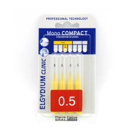 Elgydium Clinic Monocompact Yellow, Μεσοδόντια Βουρτσάκια 0.5mm 4τμχ