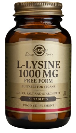 Solgar L-Lysine 1000mg, Συμπλήρωμα Διατροφής Λυσίνη 50Veg Tabs