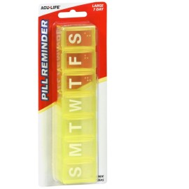 Health Enterprises Acu-Life Pill Reminder With Button 7days 1piece, Εβδομαδιαία Θήκη Χαπιών Διαθέσιμη σε Κίτρινο & Μπλε Χρώμα 1 τμχ : Μπλέ