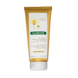 Klorane Sun Radiance Rich Restorative Conditioner Ylang Ylang Wax, Πλούσια Επανορθωτική Μαλακτική Κρέμα Μαλλιών για Φροντίδα στον Ήλιο 200ml