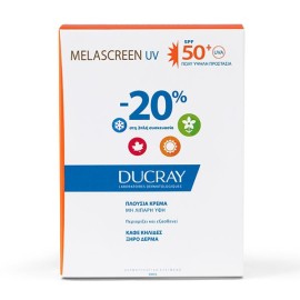 Ducray Promo Pack Melascreen UV Rich Cream SPF50+, Πλούσια Αντηλιακή Κρέμα Προσώπου για Ξηρό Δέρμα με Δυσχρωμίες, 2 x 40ml