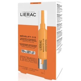 Lierac Mesolift C15 Concentre Extemporane Revitalisant Anti-Fatigue, Συμπύκνωμα που ενεργοποιείται με την πρώτη χρήση, Αναζωογονητικό κατά της Κούρασης 2x15ml