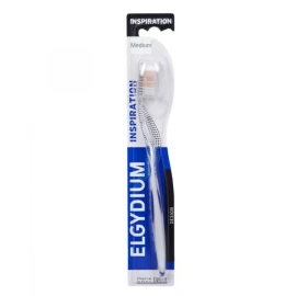 Elgydium Inspiration Medium Toothbrush, Οδοντόβουρτσα Μέτρια με αποστρογγυλεμένες ίνες, σε χρώμα μπλέ, 1 τμχ