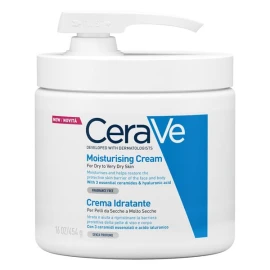 Cerave Moisturising Cream, Ενυδατική Κρέμα για Πρόσωπο&Σώμα για Ξηρό έως Πολύ Ξηρό Δέρμα με Αντλία 454gr
