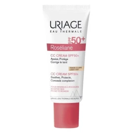 Uriage Roseliane CC Cream SPF50+, Κρέμα Προσώπου με Χρώμα για την Εξισορρόπιση της Ερυθρότητας για Δέρμα Ευαίσθητο με Τάση για Κοκκινίλες Πολύ Υψηλής Αντηλιακής Προστασίας 40ml