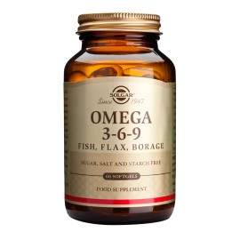 Solgar Omega 3-6-9, Συμπλήρωμα Διατροφής με Ωμέγα Λιπαρά Οξέα για την Υγεία του Εγκεφάλου & του Καρδιαγγειακού Συστήματος, 60softgels