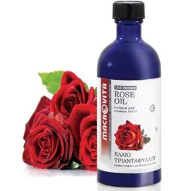 Macrovita Rose Oil, Έλαιο Τριαντάφυλλου με Βιταμίνη Ε για Πρόσωπο και Σώμα 100ml 