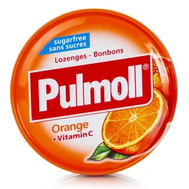 Pulmoll Καραμέλες Πορτοκάλι & Βιταμίνη C για το Βήχα, τον Πονόλαιμο, την Τόνωση Ανοσοποιητικού 45gr