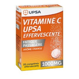 Upsa Upsavit-C Vitamin C 1000mg, Συμπλήρωμα για Ενίσχυση & Προστασία 20 Αναβράζοντα Δισκία