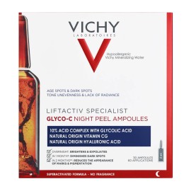 Vichy Liftactiv Specialist Glyco-C Night Pell Ampoules, Αμπούλες Αντιγήρανσης 30 αμπούλες- 2 ml