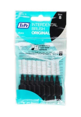 Tepe International Black Brush Size 8 , Μεσοδόντια Βουρτσάκια Καθαρισμού Size 8,σε χρώμα μαύρο 1.5mm 8 τμχ