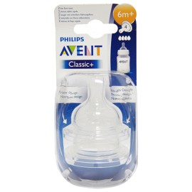 Philips Avent Classin Anti-Colic, Θηλή Σιλικόνης από 6 Μηνών και με 4 Οπές 2τμχ
